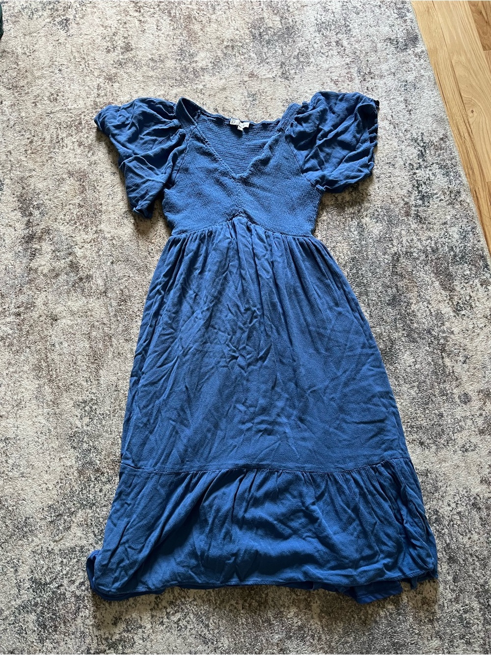 Baltic Born Blue Ribbed V-Neck Top